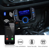 Bluetooth FM Transmitter , Wireless Car Radio Transmitter Kit with 1.7” LED Display, Dual USB Ports, Hands Free Kit [&lt;lun&gt;]