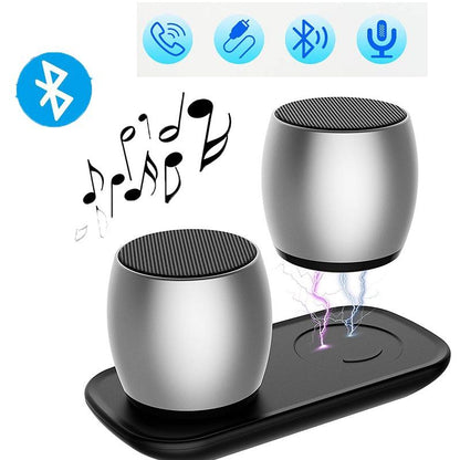 New Bluetooth Speakers, Portable True Wireless Speaker with Built-in-Mic, Thunder Stereo Speakers Set with HD Sound Long Lasting for iPhone iPad Android Smartphone and More