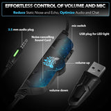Pro Gaming Headset - Updated K8 Headset Gaming for PS4 New Xbox One, Stereo Over-ear Headphones &amp; Noise-canceling Microphone with Mic for PC Computer Mac Laptop Nintendo Switch Games