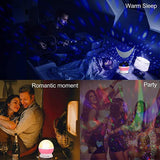 Newest 2 Styles Romantic Star Projector Light USB Voice Control Music Player LED Night Light Projection Lamp Star Light [&lt;lun&gt;]