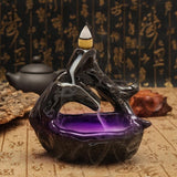 Retro Handmade Ceramic Backflow Incense Burner Home Decor Incense Holder Buddhist Crafts