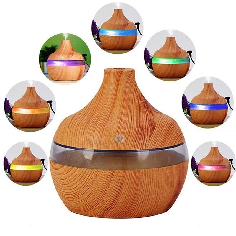 Premium Essential Oil Diffuser Quiet Humidifier Natural Home Fragrance Diffuser with 7 Color Light and Easy to Clean