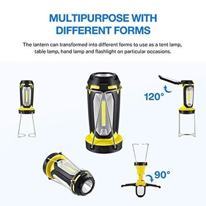 LED Camping Lantern, Rechargeable 2200mAh Portable Tent LED Lights Flashlights by USB Charging for Phone Charging,Emergency,Hurricane,Fishing and More