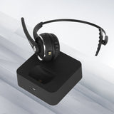Pro Trucker Bluetooth Headset/Office Wireless Headset, Bluetooth Earpiece Noise Cancelling Headphones with Microphone,Charging Dock,Mute Function for Car Call Center iPhone Android Cell Phones