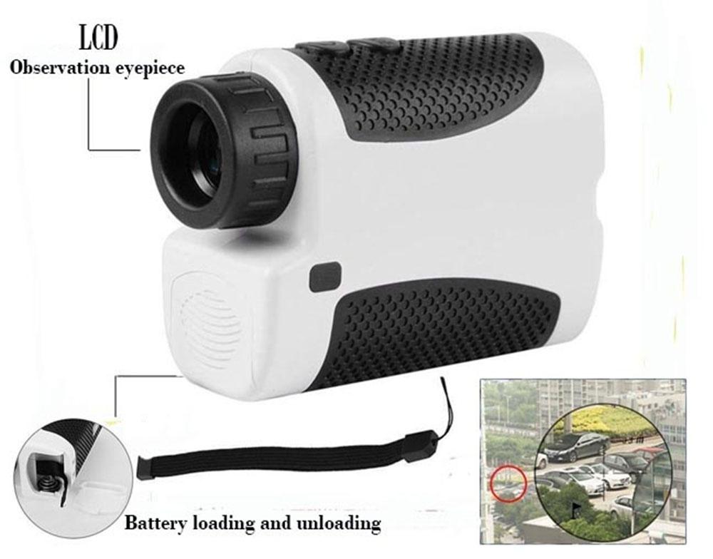 Clear LED Golf Digital Laser Range Finder Eyepiece Focus Hunting Slope Compensation Angle Scan Binoculars Pinseeking Club 400M [<lun>]