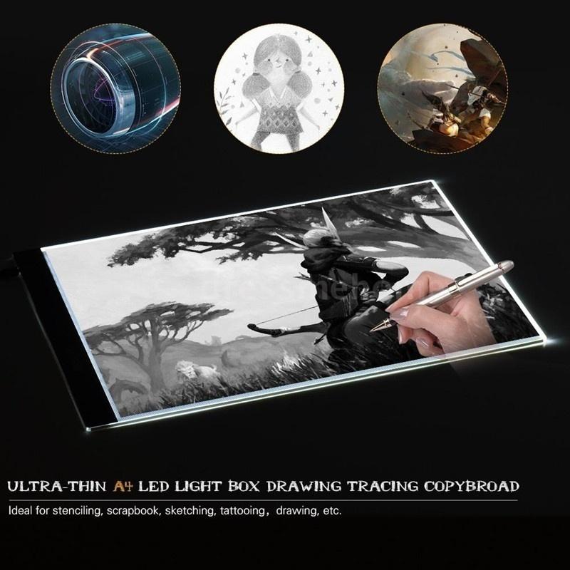 A4 LED Painting Tracing Board Copy Pad Panel Drawing Tablet Art Artcraft Stencil Artist Tattoo Design Light Box