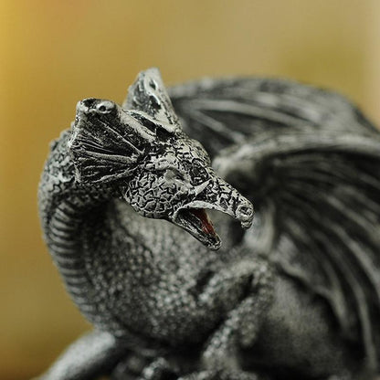 2021 New Retro Resin Crafts Ornaments Ash Catcher Dragon Backflow Incense Burner Holder Home Furnishing Nordic Christmas As Gift Aromatherapy (Color: Grey) [<lun>]