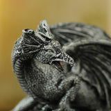 2021 New Retro Resin Crafts Ornaments Ash Catcher Dragon Backflow Incense Burner Holder Home Furnishing Nordic Christmas As Gift Aromatherapy (Color: Grey) [&lt;lun&gt;]
