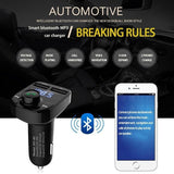 Bluetooth FM Transmitter for Car, Wireless Car Radio Adapter, Hands-Free Calling, MP3 Player Support TF/SD Card Car Chargers with 2 USB Ports Charger Support USB Drive