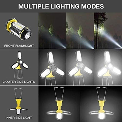 Rechargeable LED Camping Lantern Portable Tent LED Lights Flashlights by USB Charging for Phone Charging Emergency Hurricane Fishing and More [<lun>]