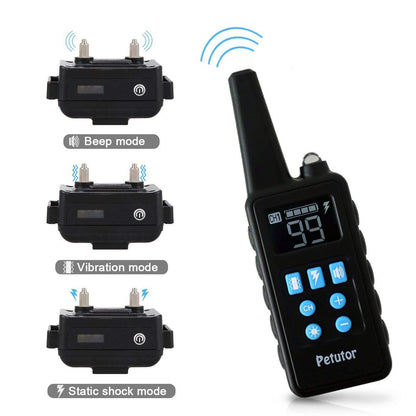 Dog Training Collar with Remote Control 1000 feet - Rechargeable and Upgraded IP67 Waterproof Electric Collar for Large Medium Small Dogs