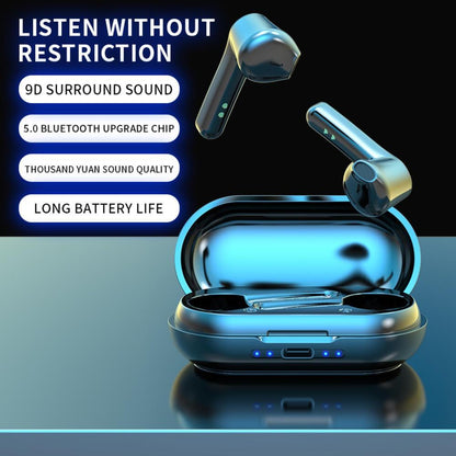TWS Bluetooth 5.0 Mini Bluetooth Headphones Wireless Music Earpieces Waterproof Surround Sound for Smartphone Pad Laptop