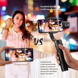 3-Axis Gimbal Stabilizer, Photo Stabilization,Handheld Motorized Stabilizer with Sport Inception Mode Face Object Tracking, Universal 360 Degree Rotation Smartphone Stabilizer for Vlog Youtuber Live Video Record