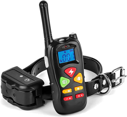 Dog Training Collar, 2 Dog Shock Collar Remote Waterproof Rechargeable Dog Collar 3 Training Modes Harmless Shock Vibration Beep Medium Large Dogs, 800 FT Range [Reflective Strap]