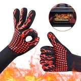 BBQ Grilling Gloves 1472℉ Extreme Heat Resistant Cooking Non-Slip Kitchen Outodor Barbecue Baking Silicone Gloves