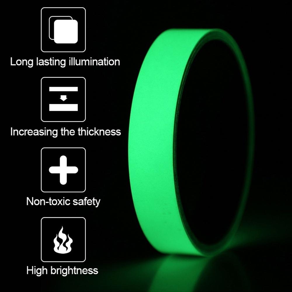 Roll Safety Self-adhesive Luminous Tape Glow In The Dark Luminous Emergency Lines Security Home Decorations PVC Tape Night Vision Warning Tape