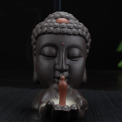 Exquisite Retro Handmade Ceramic Backflow Incense Burner Home Decor Incense Holder Buddhist Crafts +20 Incense Cones