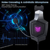 Pro Gaming Headset - Updated K8 Headset Gaming for PS4 New Xbox One, Stereo Over-ear Headphones &amp; Noise-canceling Microphone with Mic for PC Computer Mac Laptop Nintendo Switch Games
