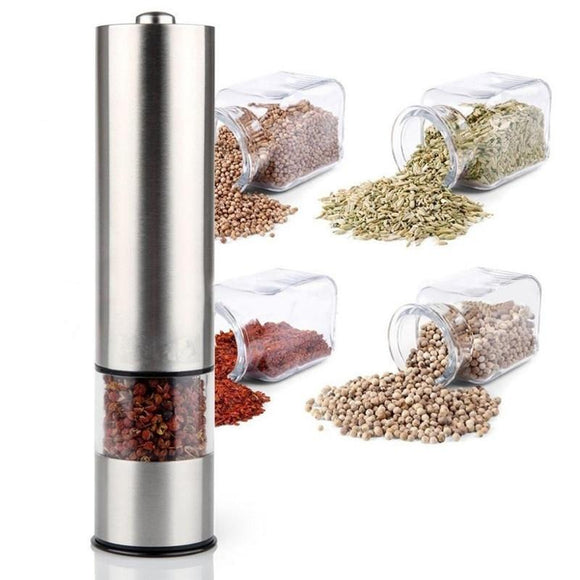 Manual Pepper Grinder,Salt Mill with Adjustable Coarseness,Brushed Stainless Steel Pepper Mill Shaker with Ceramic Blades for Professional Chef