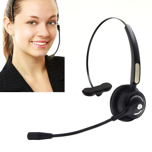 Truck Driver Bluetooth Headset Office Wireless headphones Mic Noise Canceling Headset with Microphone for Call Center,Cell Phone Laptop