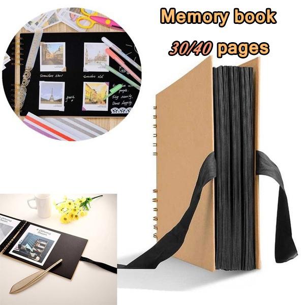 2021 New Photo Album Scrapbook for Photoalbum Craft Paper DIY Scrapbooking Wedding Photo Album Brown &amp; Black [<lun>]