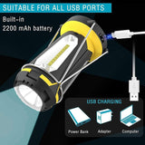 Rechargeable LED Camping Lantern, Portable Tent LED Lights Flashlights by USB Charging for Phone Charging,Emergency,Hurricane,Fishing and More