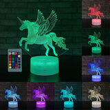 Colorful 3D Light Touch Switch LED Lights Fade Visual Illusion Lamps Table Lamps