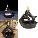 Retro Handmade Ceramic Backflow Incense Burner Home Decor Incense Holder Buddhist Crafts
