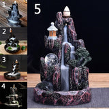 Backflow incense cones Retro Handmade Porcelain Ceramic Backflow Incense Burner Buddhist Decoration Home Aromatherapy