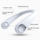 Summer Fashion Hanging Dual Cooling Neck Fan Mini USB Portable Rechargeable Quiet Ventilator For Traveling Outdoor Indoor
