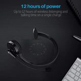Bluetooth Headphones for Cell Phone, Skype, Truck Driver, Call Center Stylish Wireless Bluetooth V2.1 Bluetooth Headphones with Microphone Headset Boom Mic Bluetooth Noise-canceling Headphone for Trucker Drivers