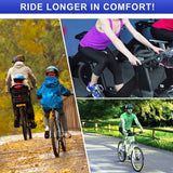 Exercise Bike Seat Cover - Large Wide Foam &amp; Gel Padded Bicycle Saddle Cushion for Women Men Everyone, Bicycle Seat Cover for Exercise Bike Spin Bike Cruiser Bike Indoor Cycling