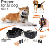 Dog Training Collar, 2 Dog Shock Collar Remote Waterproof Rechargeable Dog Collar 3 Training Modes Harmless Shock Vibration Beep Medium Large Dogs, 800 FT Range [Reflective Strap]