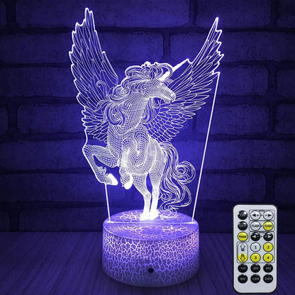 Colorful 3D Light Touch Switch LED Lights Fade Visual Illusion Lamps Table Lamps