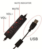 USB Headset with Microphone Double Sided for Business Skype Work from Home Call Center Office Video Conference Computer Laptop PC VOIP Softphone Telephone Noise Cancellating Headset Headphone