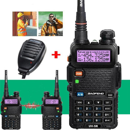 BAOFENG UV-5R Dual Band UHF/VHF Two Way Ham FM Radio+Speaker Mic Walkie Talkie [<lun>]