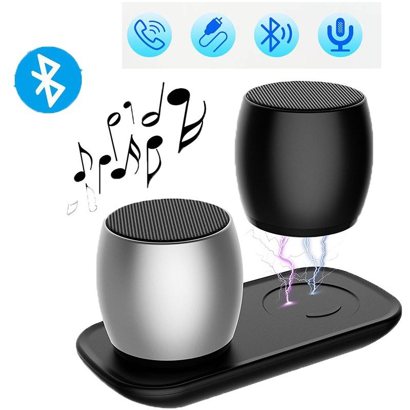 Portable Bluetooth Speakers Wireless  Dual Speakers, Mini Size Surround HD Sound, HandsFree for Calls Home, Outdoors,Office, Phones, PC,Shower,Pool,Travel (Twins)
