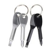 Hot Sale 2 Keys Stainless Keychain Pocket Tool Screwdriver Set EDC Outdoor Multifunction Fashion [&lt;lun&gt;]