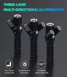 4-Modes Multifunction USB Rechargeable Bike Light Set Powerful Lumens Bicycle Light Road Bike Headlight