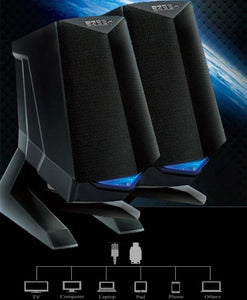 New Subwoofer Dual Speakers Stereo Supper Bass Music Box 2.0 Channel Computer Speakers For Desktop Laptop Tablet PC Smartphone