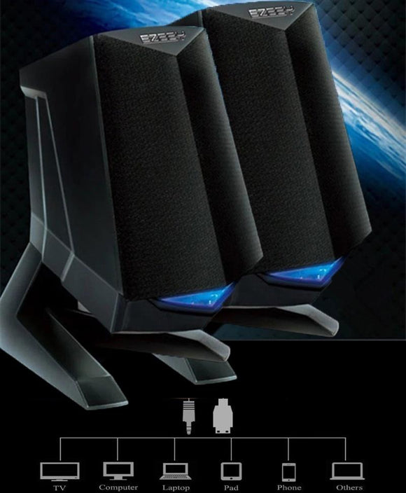 New Subwoofer Dual Speakers Stereo Supper Bass Music Box 2.0 Channel Computer Speakers For Desktop Laptop Tablet PC Smartphone