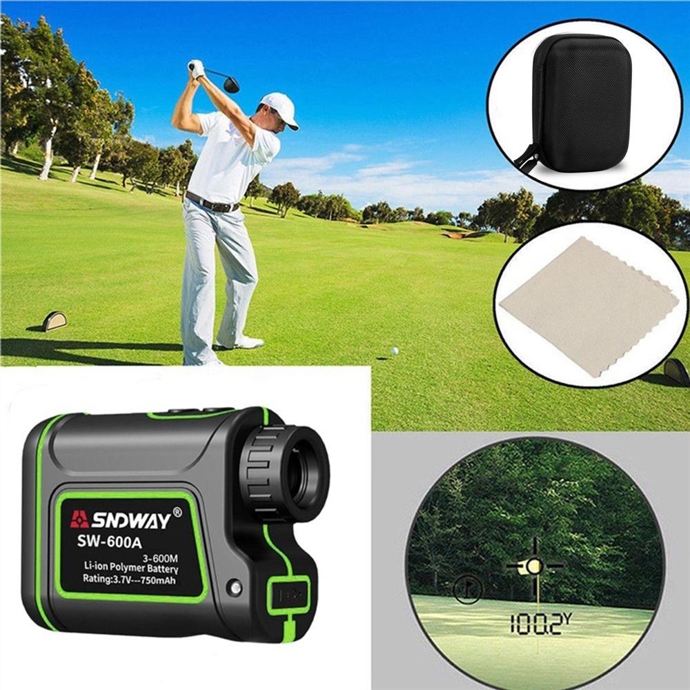Golf Range Finder 656Yards, USB Rechargeable Rangefinder with Flag Pole Lock Range Speed Scan Mode for Hunting Golf Course Hiking Climbing, Compact Laser Rangefinder Easy to Use for Outdoor [<lun>]