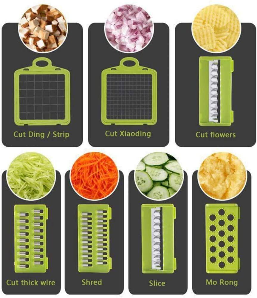 2021 New Multifunctional Vegetable Potato Slicer Set Chopper Grater Carrot Cutter Shredder Onion Peeler Kitchen Tool