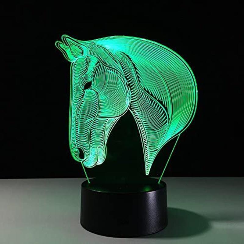 2020  Exquisite Creative 3D Lamp Acrylic Optical Illusion Visual Led Night Light 7 Colors for Home Decor