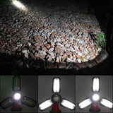 Multifunctional Handheld XPE LED Worklight 3*COB LED Inspection Work Light 90° Rotation Foldable Camping Lantern Portable Tent LED Light Flashlight By USB Charging for Phone Charging Emergency Hurricane Fishing [&lt;lun&gt;]