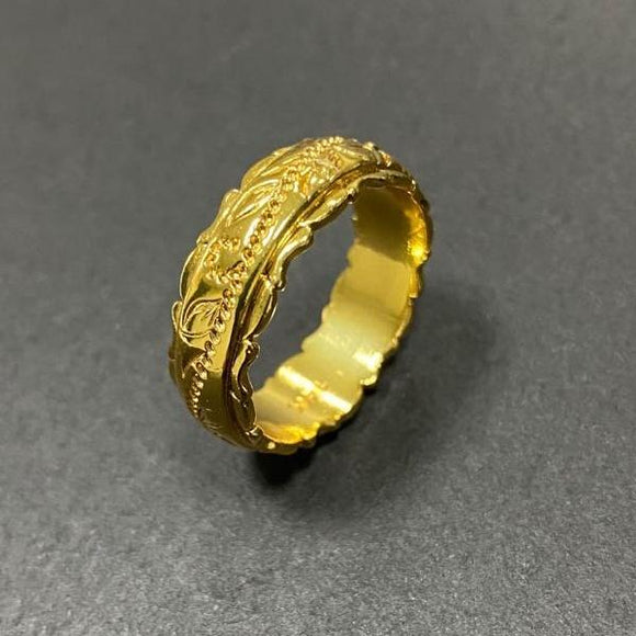 Exquisite Womens 14k Gold Ring Hang Engraved Flower Ring Anniversary Gifts Bride Wedding Engagement Rings size 5-11