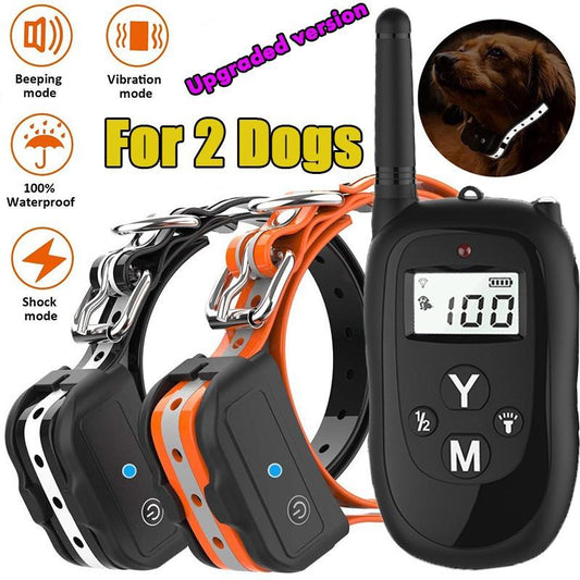 Shock Collar for Dogs,Dog Training Collar,Rechargeable Waterproof 500ft Control Dog Shock Collar with Remote,Beep Vibration Shock for Small Medium Large Dogs
