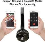 Bluetooth Headphones with Microphone, YAMAY Bluetooth Headset Wireless Headphones on Ear with Noise Cancelling Boom Mic Mute Key Clear Sound, Foldable Headset for Cell Phones PC Tablet Home Office