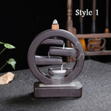 60 Backflow incense cones Retro Handmade Porcelain Ceramic Backflow Incense Burner Buddhist Decoration Home Aromatherapy