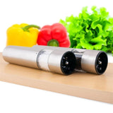 Manual Pepper Grinder,Salt Mill with Adjustable Coarseness,Brushed Stainless Steel Pepper Mill Shaker with Ceramic Blades for Professional Chef